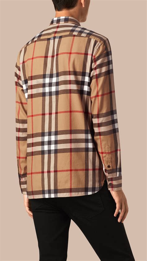 burberry plaid polo shirt|burberry flannel shirt men's.